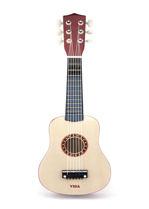 Jouet musical - VIga - Guitare 21 - Bois de hêtre - Peintures non toxiques - Pour enfants à partir de 3 ans