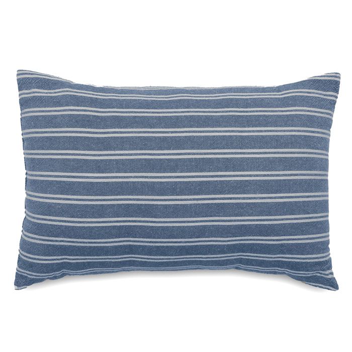 Coussin de plage coton lavé 20x30 cm LILI FOUTAS bleu marine