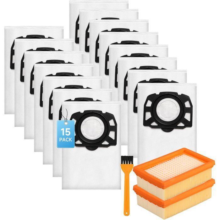 Karcher Aspirateur Filtres JoyBros Compatibles Kärcher - Lot De 2 Pour Aspirateurs WD4, WD5, WD6, MV4, MV5, MV6 Et Modèles Premium Sac Aspirateur Karcher