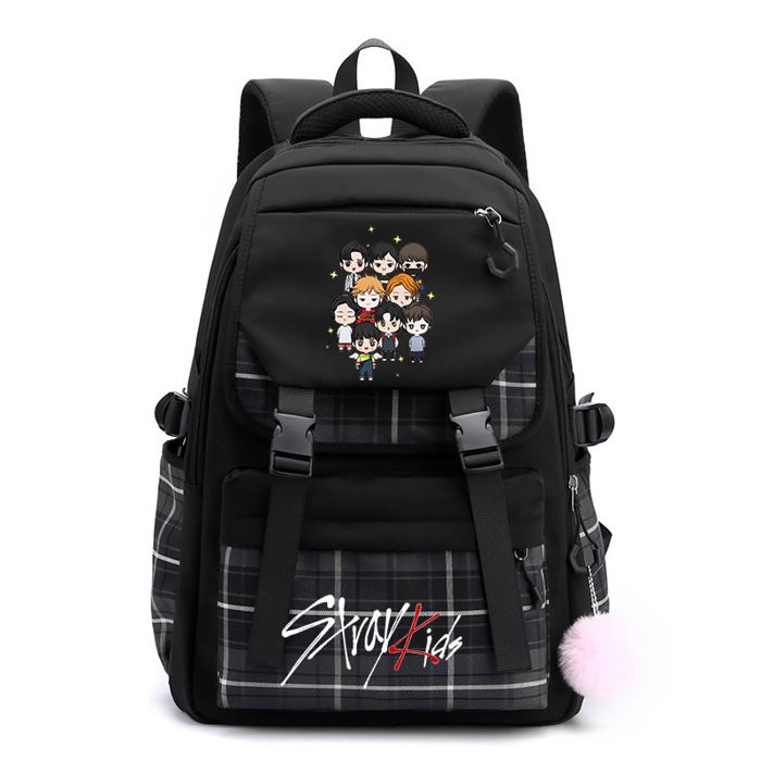 Sac à Dos Stray Kids Enfant Sac à Dos Cartable Sac à Dos Enfant pour Ecole Maternelle pour Enfans 6 à 13 Ans 46*32*23cm Style 3