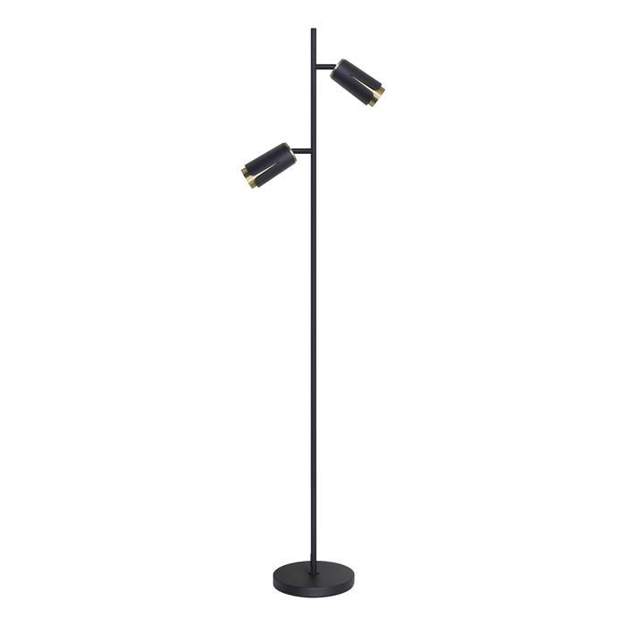 LAMPADAIRE FLOWER NOIR OR 2xGU10