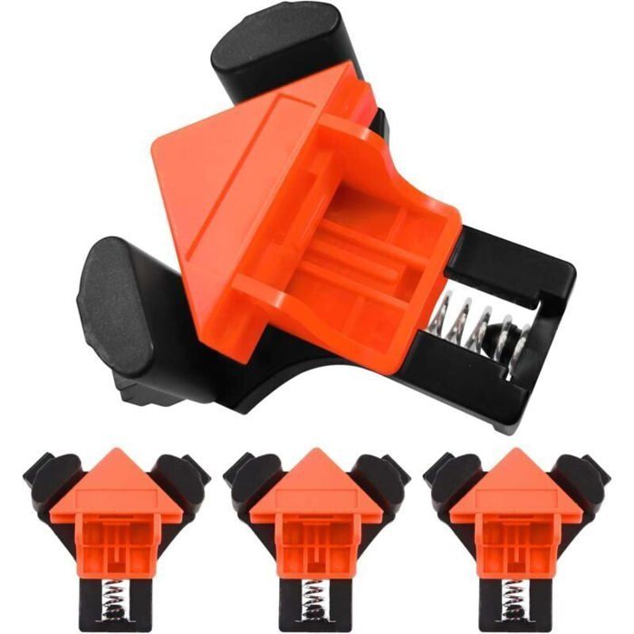 Presses dangles Menuiserie 90 ° Serre Joint Angle Pinces à Angle Clip de Cadre Fixateur à Angle Droit pour le Travail du Bois (4