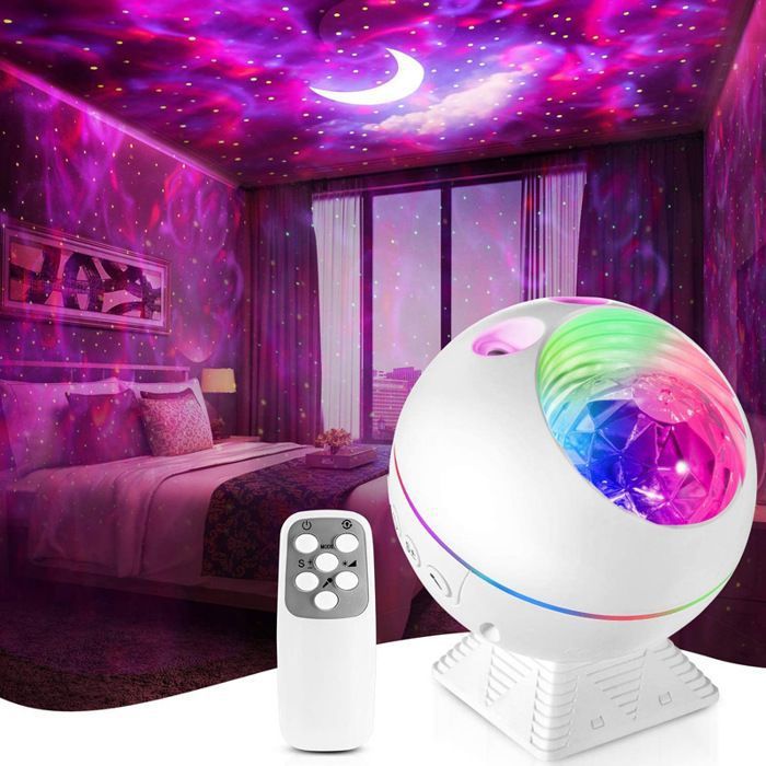 Projecteur Ciel EtoilesLED Veilleuse Lampe de Galaxie PlanetariumVoiture Chambre Salon Decoration Ambiance Lumière de Vague