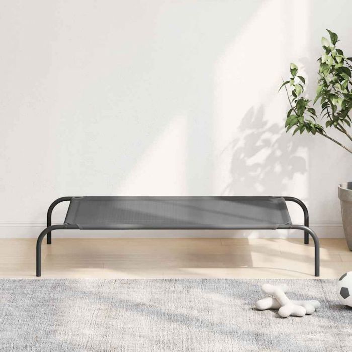 vidaXL Lit surélevé pour chien 110x65x20 cm textilène et acier