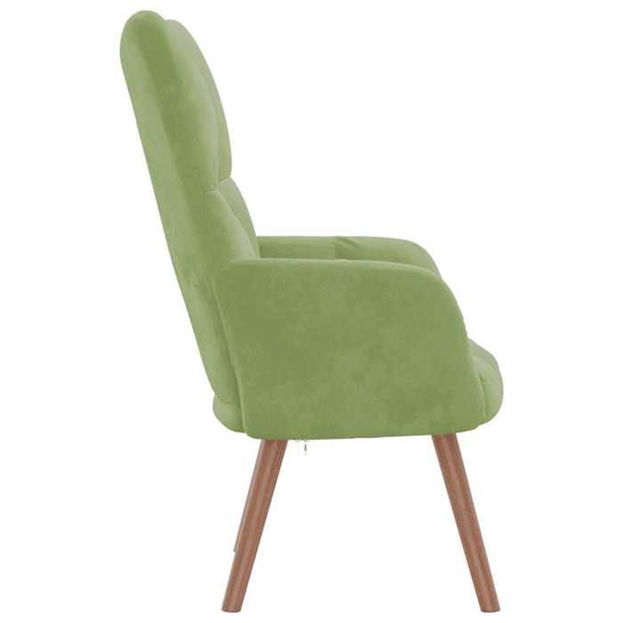 TOP 2026 Chaise de relaxation - Fauteuil 1 place - Vert clair Velours - 61.5x69x95.5 cm FF4268