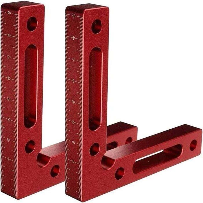 Équerres de positionnement à 90 degrés - PZCC - PZCC - Alliage aluminium anodisé - 12x12 cm - Lot de 2 antirouille