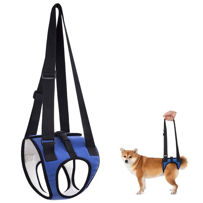 Comparer les prix de Harnais de Soutien Chien Handicapé Blau 15kg Réglable Pattes Arrière Levage Chiens Âgés/Blessés Cuneary
