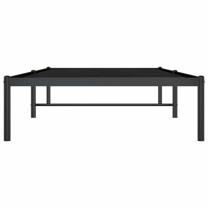Cadre de lit métal noir 90x200 cm_2 ans garantie_37685