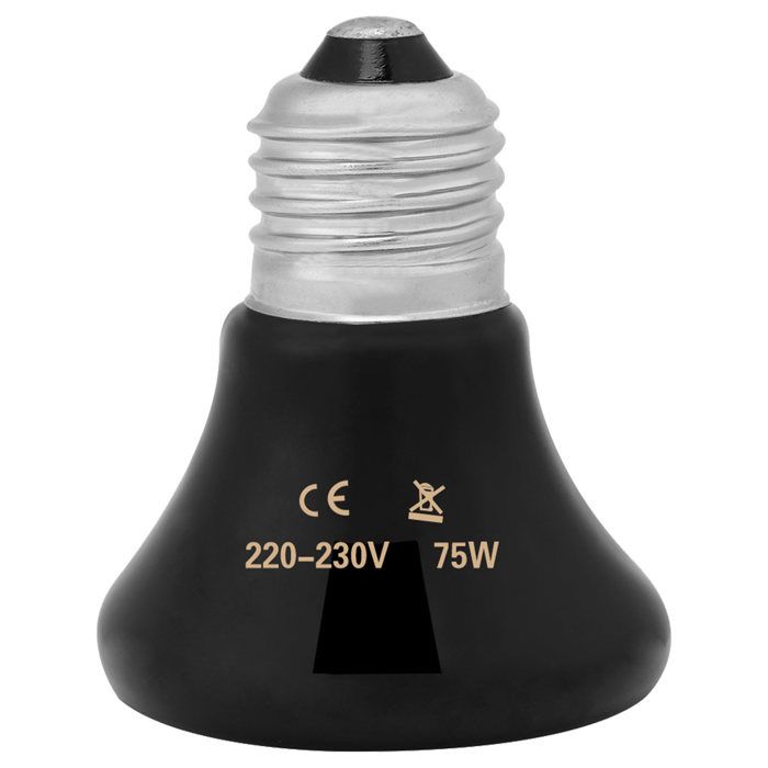 Lampe chauffante infrarouge en céramique 50-100 W pour animaux de compagnie et reptiles (ampoule 75 ACCESSOIRES FABRICATION MAISON