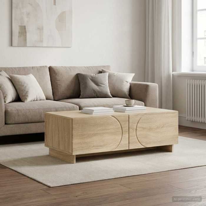 vidaXL Table basse Chêne Sonoma 102 x 505 x 35 cm Bois composite 8011452