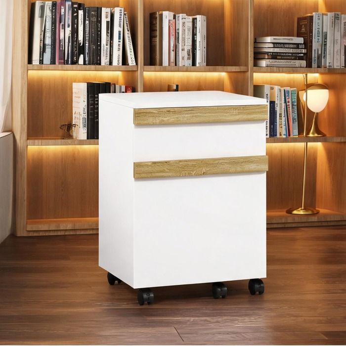 Office Storage with Blanc Panneau De Particules pairing 18.9 x 15.8 x 23.4 in with 5 cm and blanc et imitation bois