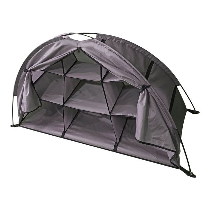 AUCUNE armoire de rangement de camping pliante AUCUNE organisateur pliant de camping Organisateur de sport camping Pliage marron