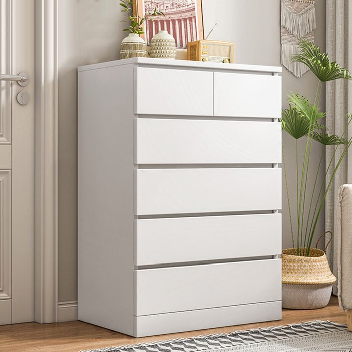 Commode en Panneaux - WILITTO - panneaux - chiffonniers - à 6 tiroirs - deux types de tiroirs- blanc - 60x41x109cm