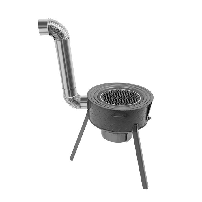 Poêle à bois poêle à bois en acier avec 3 anneaux pour wok-poêle à bois multifonction pour une utilisation en extérieur le jardin