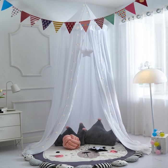 Ciel De Lit Enfant Tente Princesse - Baldaquin Anti-moustiques - Dôme Jeu Maison