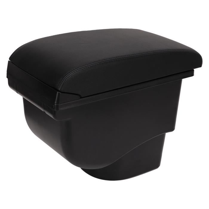 Accoudoir Central Pour Hyundai I10 (2007-2019) - Double Rangement, Porte-gobelets, Cuir PU Confortable - Noir - 6