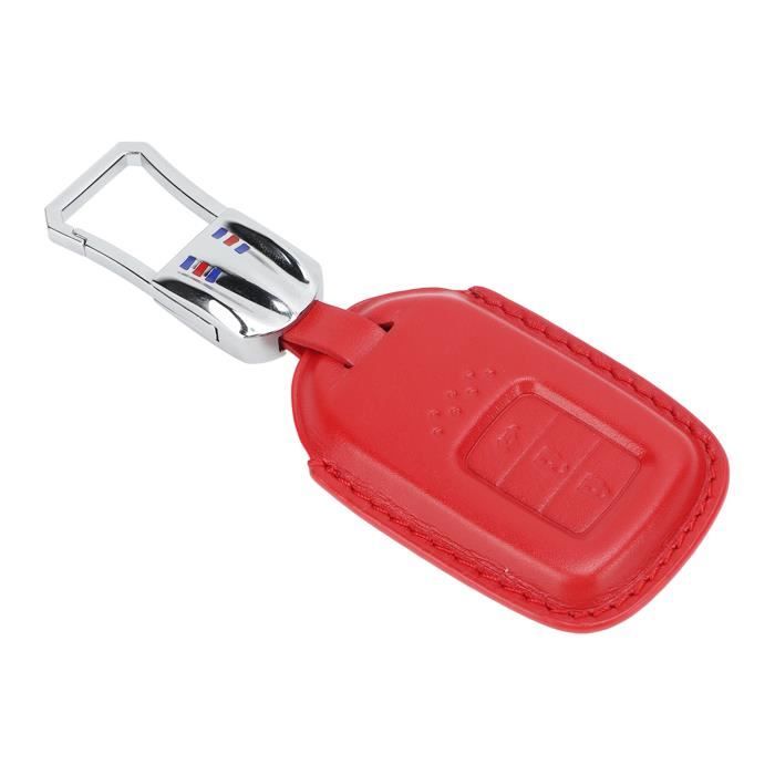Lot De 3 étuis En Cuir PU Pour Clés De Voiture - 11,5 X 7,5 Cm - Vert Armée, Orange, Noir - Anneau Métal Et Cordon Inclus