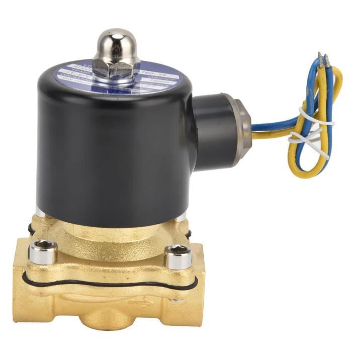Électrovanne Eau 24V DC 3/4’’ – Valve Laiton Normalement Fermée, Pression 0.02-0.8MPa – Pour Irrigation, Systèmes Eau Résidentiels