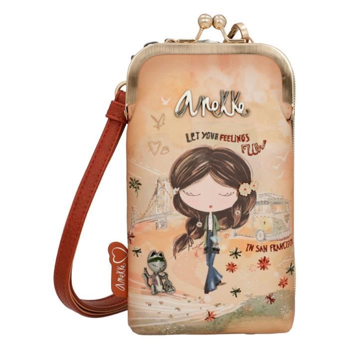 Anekke Peace & Love 3-In-1 RFID Wallet Bag Camel [262023] - sac à épaule bandoulière sacoche