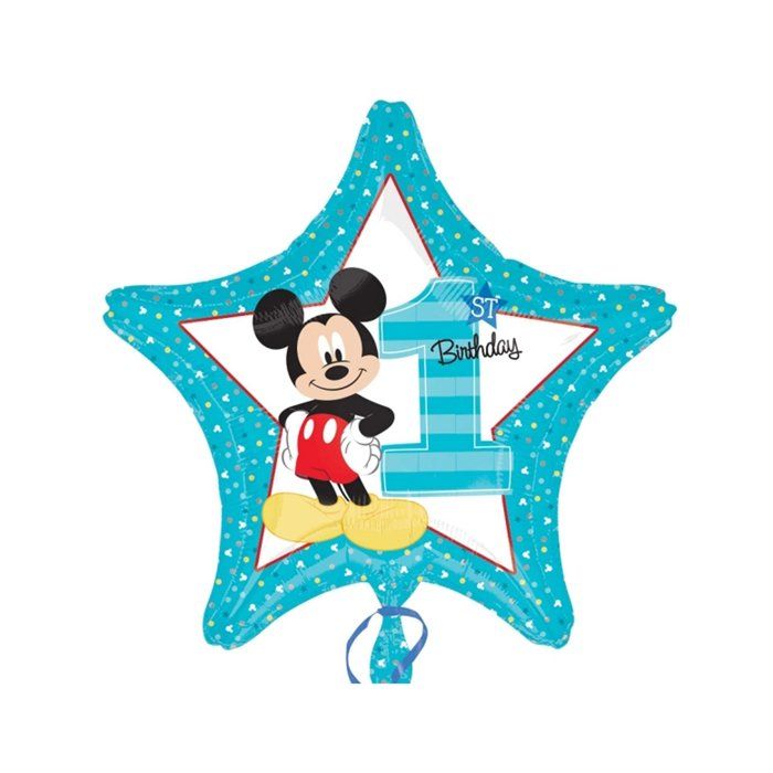 Ballon Aluminium 1er Anniversaire Mickey 43 Cm Cdiscount Maison
