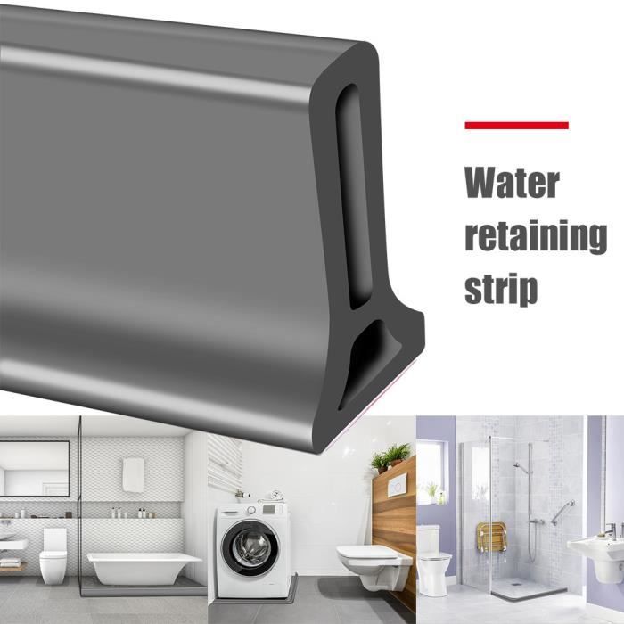 Aiperq Barrière De Douche Pliable Et Système De Rétention Pour Barrage Deau Et Maintient Leau A Linterieur Du Seuil 1 Metre Blanc 87757901