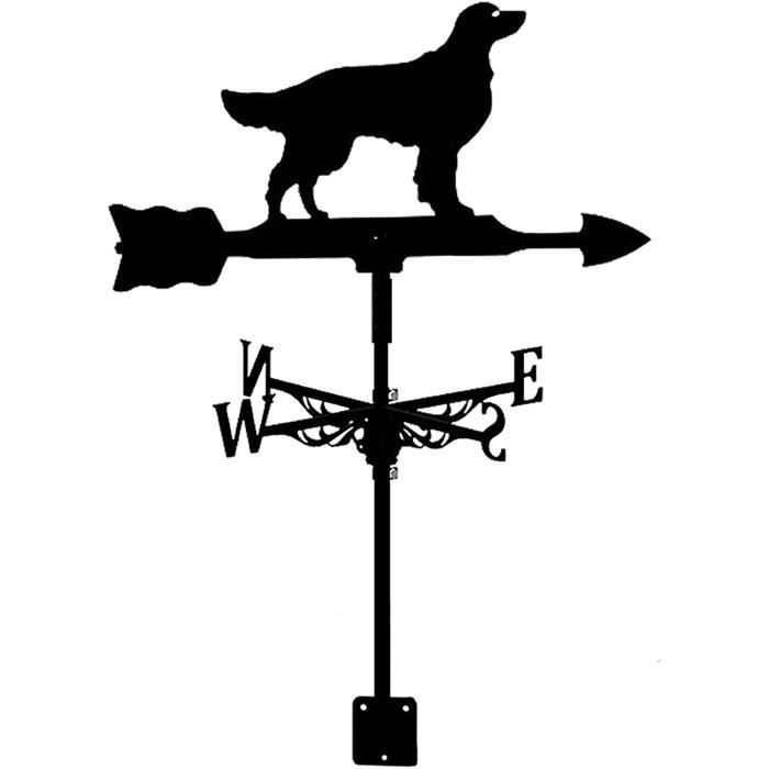 JKLJL Girouette Avec Montage Sur Le Toit Girouette Jardin Girouette En Métal Outil De Mesure Décorations Indicateur De Direction Du Vent Pour Le Toit Extérieur Cour De Ferme