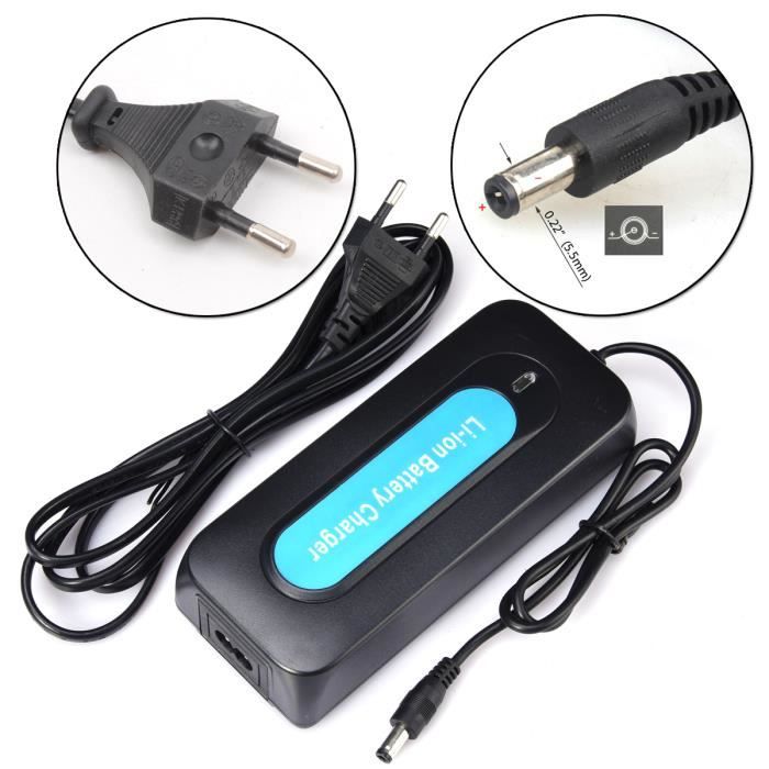 Wingsmoto 54.6V 2A Chargeur Puissance Adaptateur pour 48V /Électrique Scooter Lithium Batterie