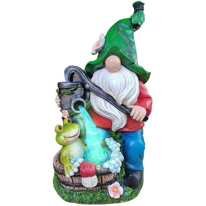 Statue de Jardin Solaire Statue en Résine Nain de Jardin Décorations