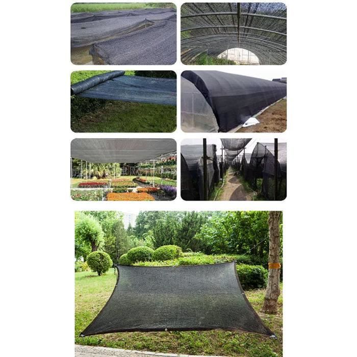 Couleur 2x3m Filet d'ombrage de ferme en tissu, protection solaire noire Anti-Ultraviolet pour