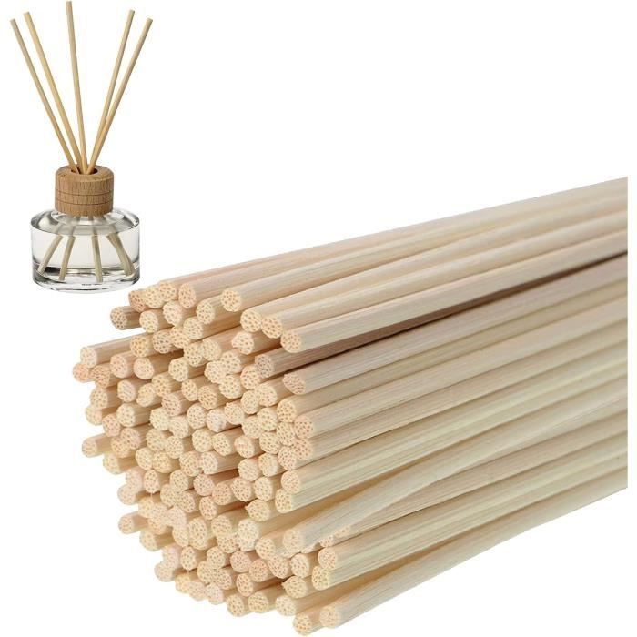 HOSSIAN 50pcs Bâtons De Diffuseur De Roseaux - Bâtons De Rotin En Bois - Diffusion D'arôme D'huile Essentielle - Spa-aromathérapie (7,5"/19 Cm