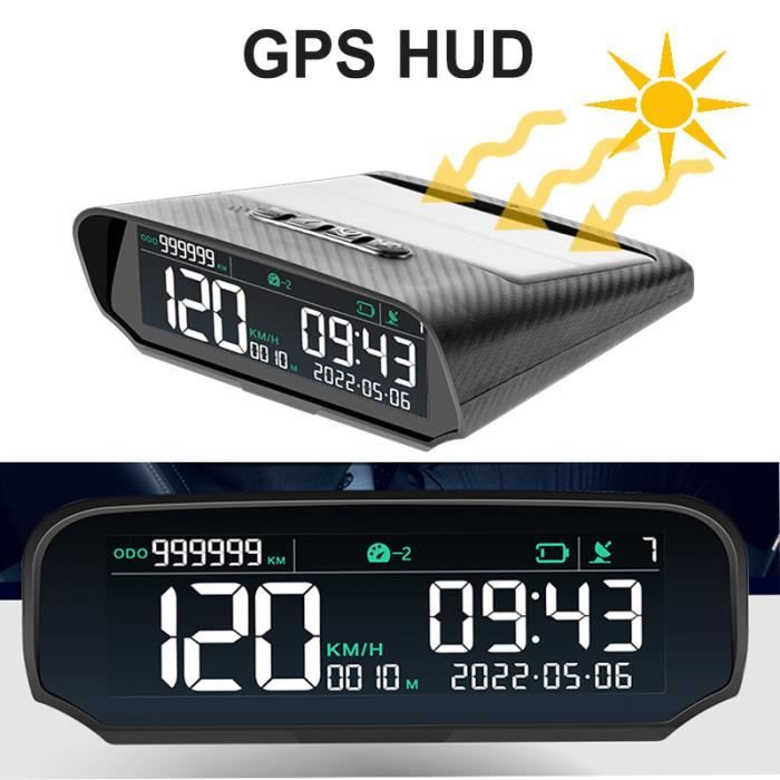 HUD GPS solaire - Affichage tête haute pour voiture solaire, HUD