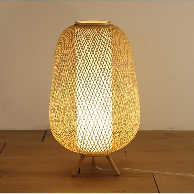 Fine Asianliving Lampe en Rotin de Bambou Faite