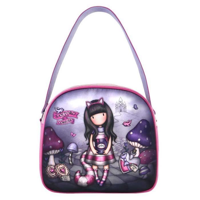 SAFTA Sac à main Gorjuss Cheshire Cat enfant multicolore zippé 30 x 28 5 x 11 5 cm (9 8 L) SAFTA Sac à main Gorjuss Cheshire Cat enfant multicolore zippé 30 x 28 5 x 11 5 cm (9 8 L)
