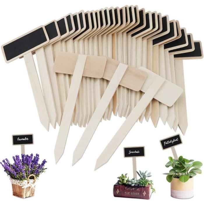 100 étiquettes De Jardin Réutilisables Pour Plantes - En Plastique Blanc, Avec Ficelle - Marqueurs Extérieurs