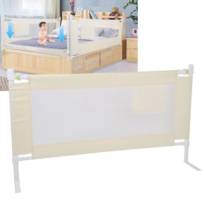 Barrière de Lit pour Enfants de Sécurité, Barriere de Lit Pliable, Portable  Rail Latéral de Sécurité Anti-Chute Réglable en Hauteur avec Boucle