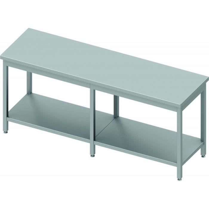 Table Inox Cuisine Professionnelle Avec Etagere Profondeur 700
