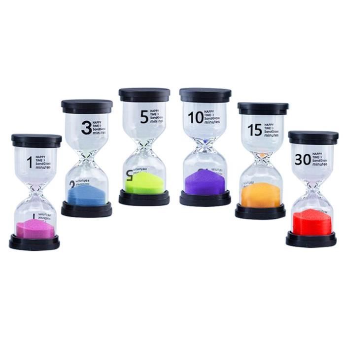 Lot De 5 Sabliers De 1 Minute - Bigjigs Toys - Pour Jeux, Gestion Du Temps, école Et Maison