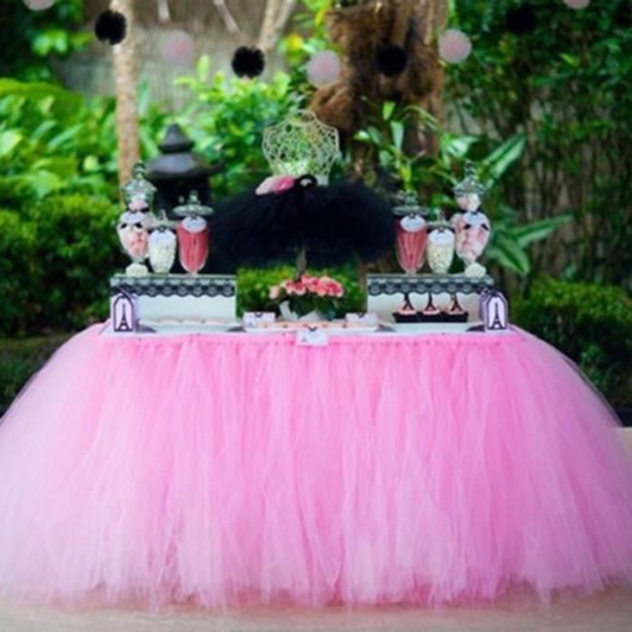 Jupe de table rose store