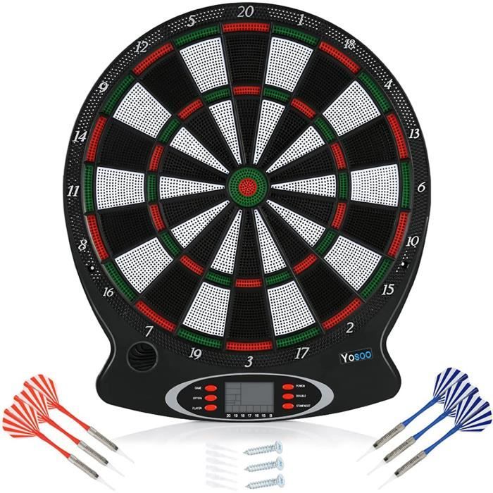 Cible de jeu réversible avec fléchettes et balles auto-agrippantes pour enfants