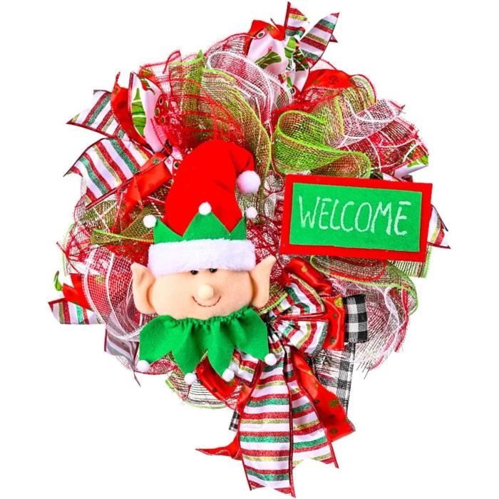 Déco Fenêtre Noël Animée - Père Noël Et Renne Avec Autocollant Verre Cassé - Décorations Festives Amusantes - 7