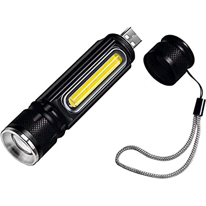 Rechargeable Lampe Torche LED Puissante, Lampe de Poche avec Chargeur USB,  étanche Mini Lampe Torche de Camping[276] - Cdiscount Bricolage