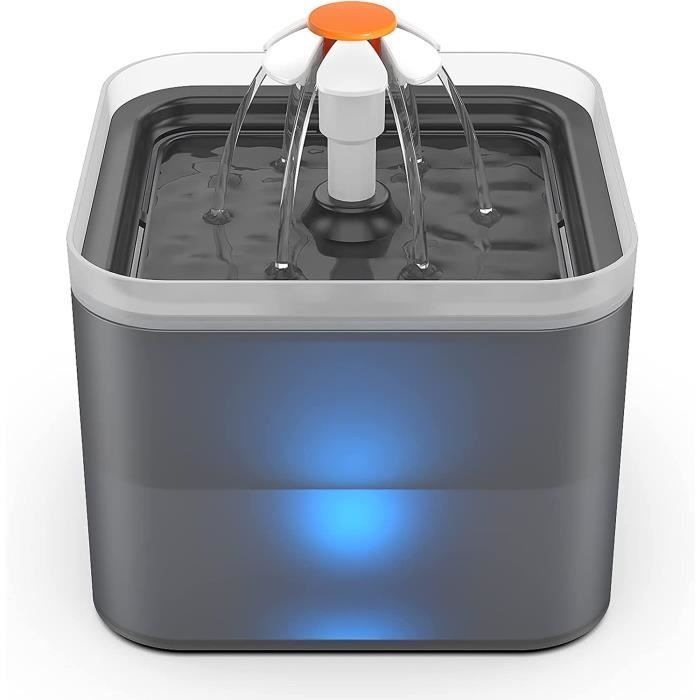 Comparer les prix de Fontaine à Eau pour Chat Chien 2 L,Distributeur Eau pour Chat Silencieux avec Filtre Remplaçable,Grise