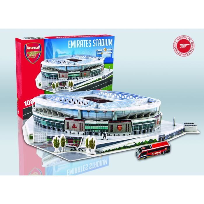 Puzzle 3D Emirates Stadium Arsenal Nanostad 108 pièces Pour