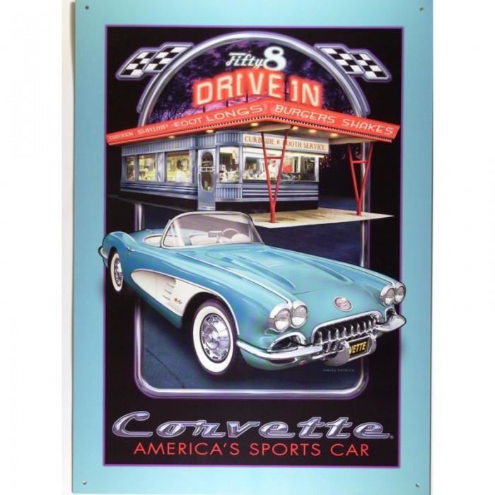 Plaque métal décorative Chevrolet Corvette C2 stingray noir et blanc – NOS clothesandgoodies Plaque métal décorative Chevrolet Corvette C2 stingray noir et blanc – NOS clothesandgoodies