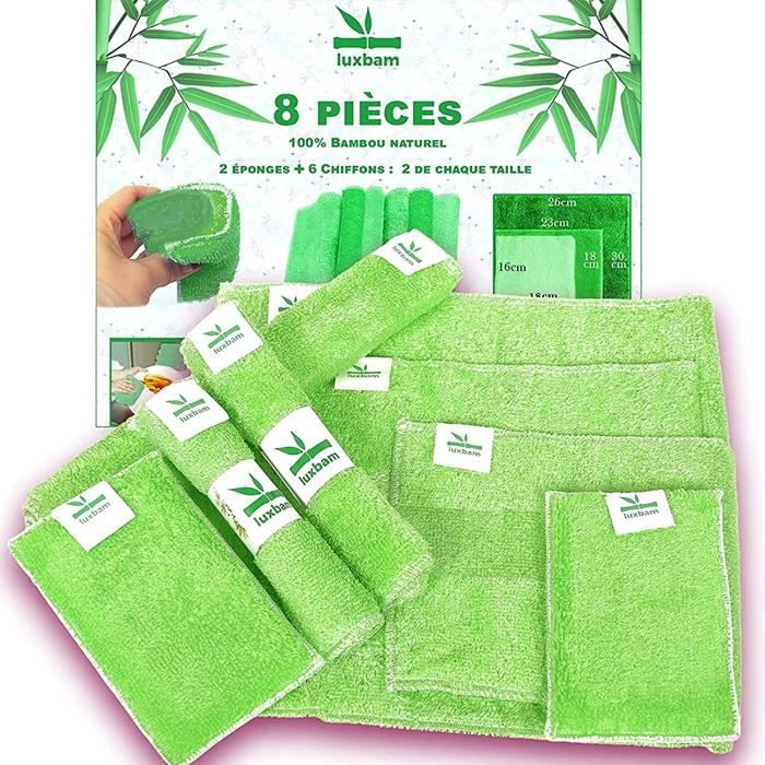 AIBHO Éponges Lavables (5+1 Offerte) - Microfibre Ultra-Absorbante