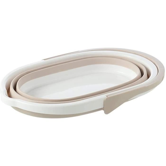 Lavabo pliable en plastique pour économiser de l'espace - Pour la vaisselle, les fruits, le camping, la randonnée et la maison - Taille M - Bleu