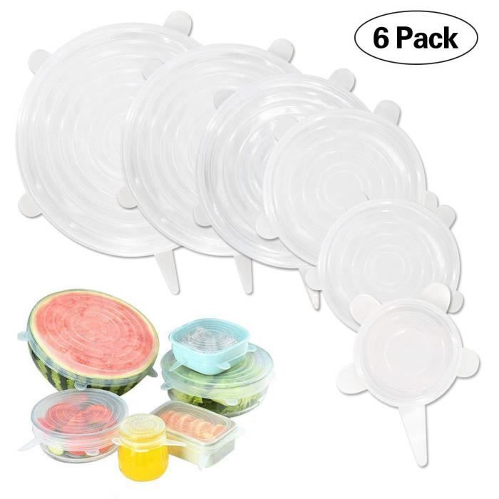 5 Pièces Couvercles D'Aspiration Silicone Réutilisables - Tailles 10 à 30 Cm Pour Bols, Casseroles Et Assiettes
