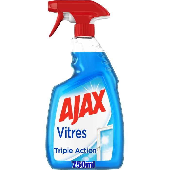 AJAX Produit Nettoyant Vitres Triple Action Spray - 750 ml - Cdiscount Au  quotidien