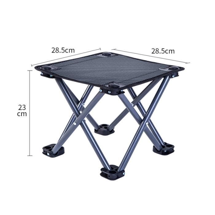 Tabouret Rétractable Portable - Black - Chaise Pliante - Pratique pour