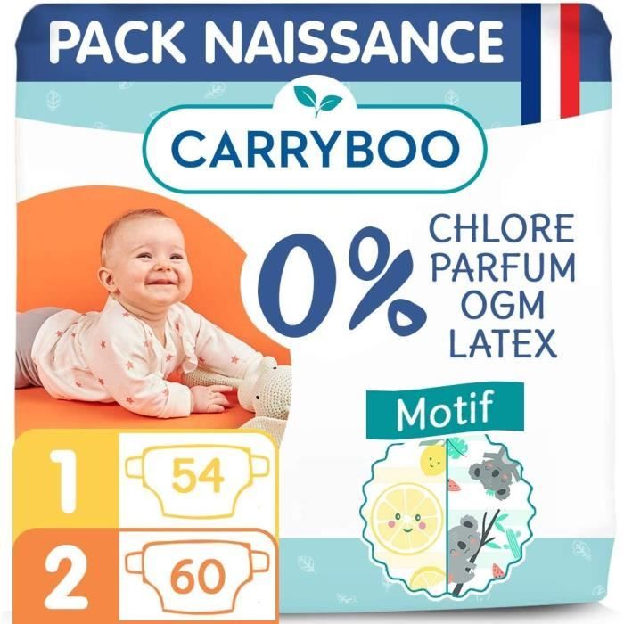 Carryboo 114 Couches Ecologiques Nourrisson Taille 1 2 (26 kg